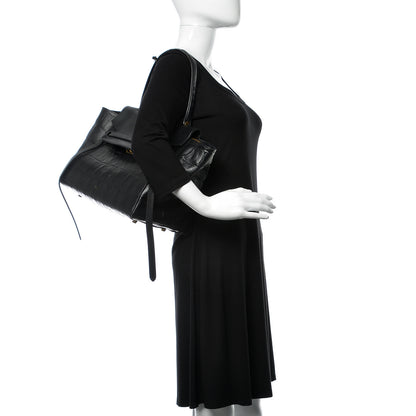 Celine Calfskin Crocodile Embossed Small Belt Bag Black 2 of 18