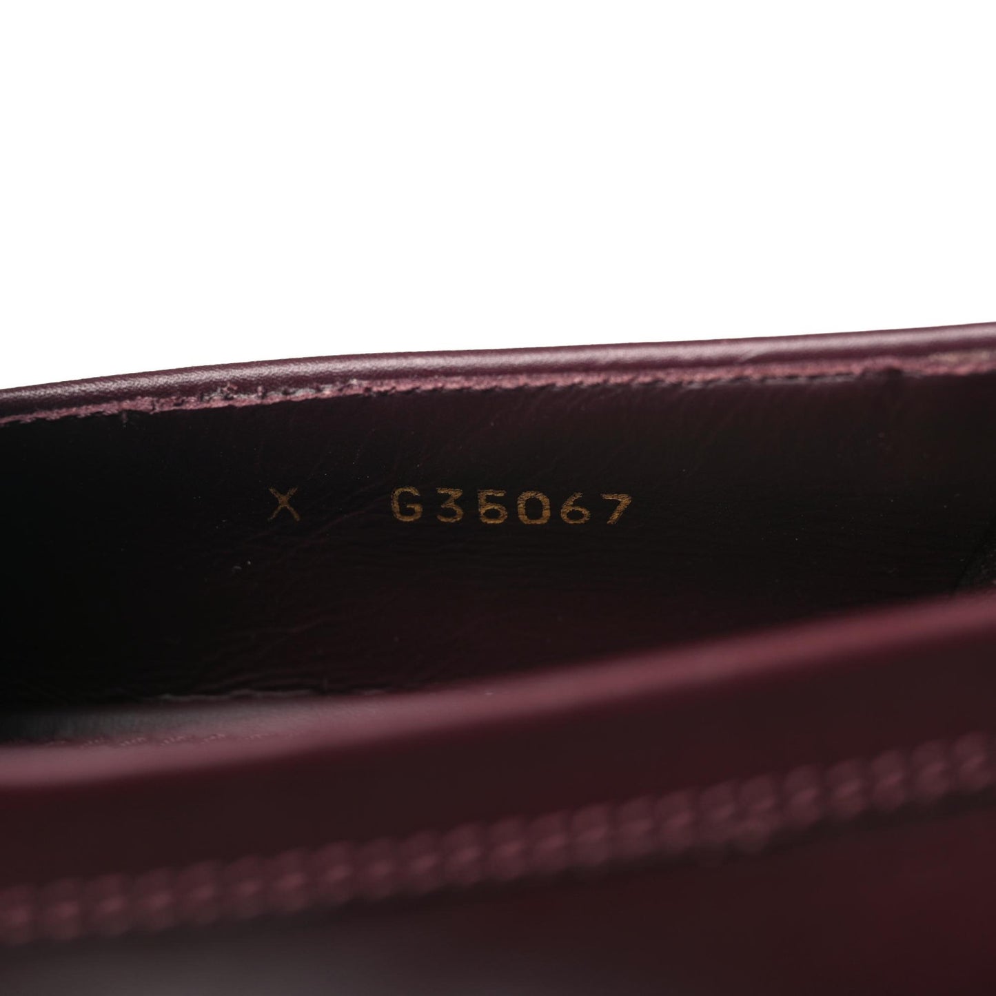 Calfskin CC Chain Mocassin Loafers 38 Burgundy