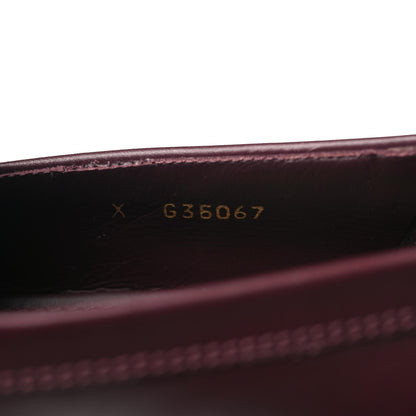 Chanel Calfskin CC Chain Mocassin Loafers 38 Burgundy 8 of 10
