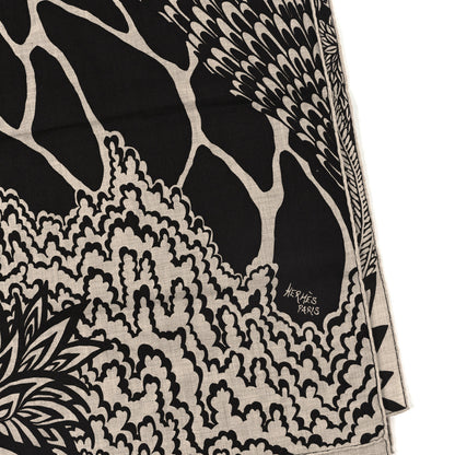 Hermes Cashmere Silk The Three Graces Shawl 140 Natural Brun 2 of 4