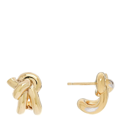 Bottega Veneta Sterling Silver Knot Earrings Gold 1 of 4
