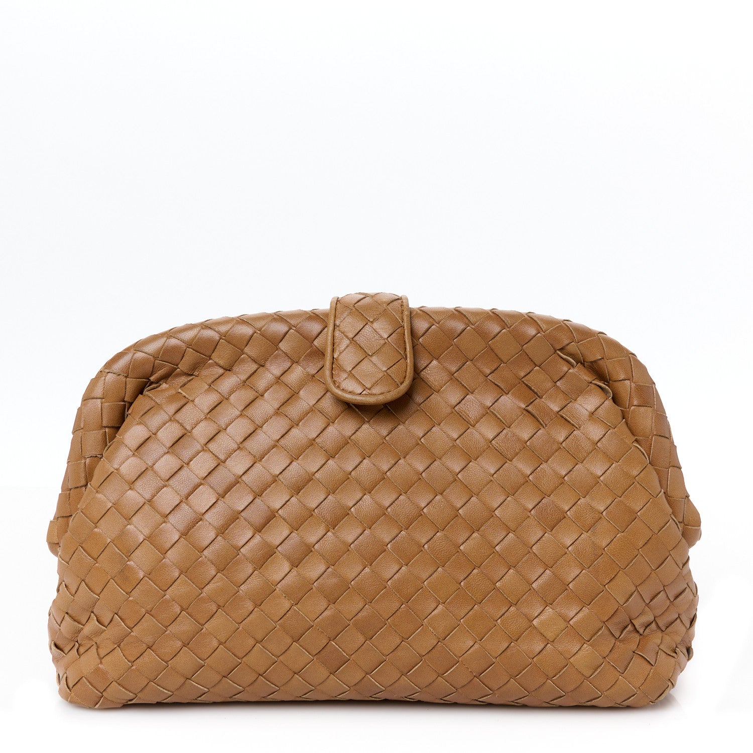 Bottega Veneta Nappa Intrecciato The Lauren 1980 Clutch Camel 1 of 10