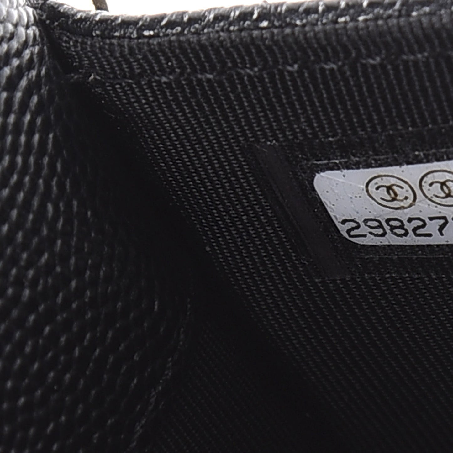 Caviar Quilted Classic Pouch With Handle Black