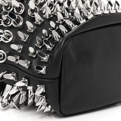 Givenchy Calfskin Spiked Drawstring Bucket Bag Black 8 of 9