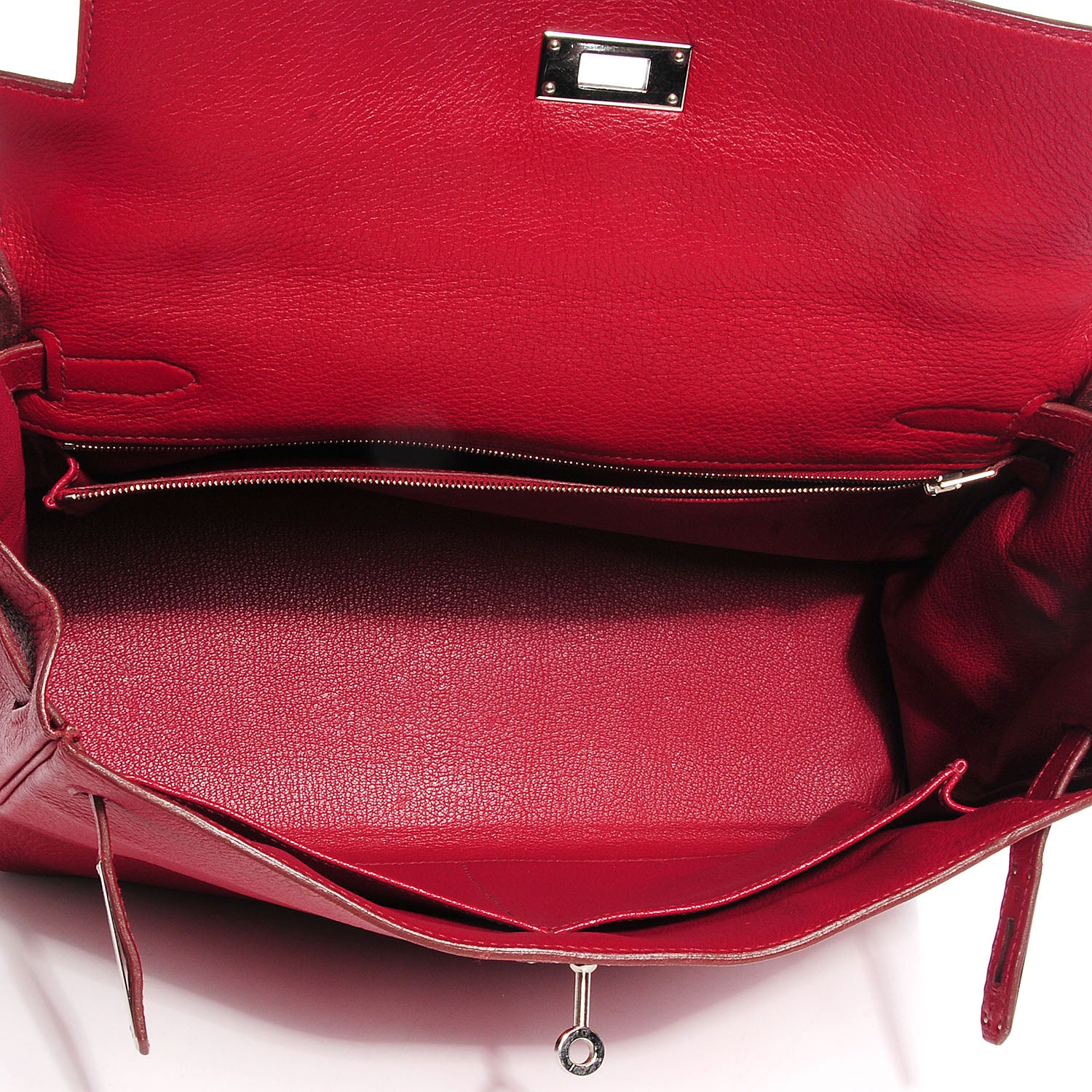 Hermes Taurillon Clemence Kelly Retourne 32 Rouge Garance 8 of 25