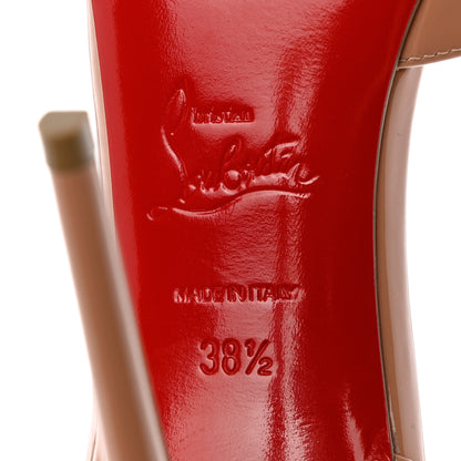 Christian Louboutin Patent Iriza 100 Pumps 38.5 Nude 7 of 12