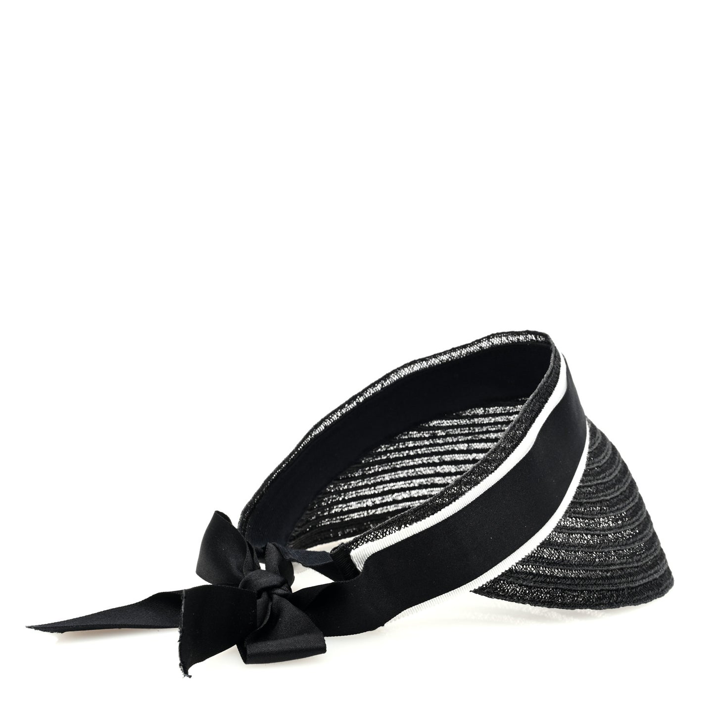 Abaca Cotton Ribbon Visor S Black