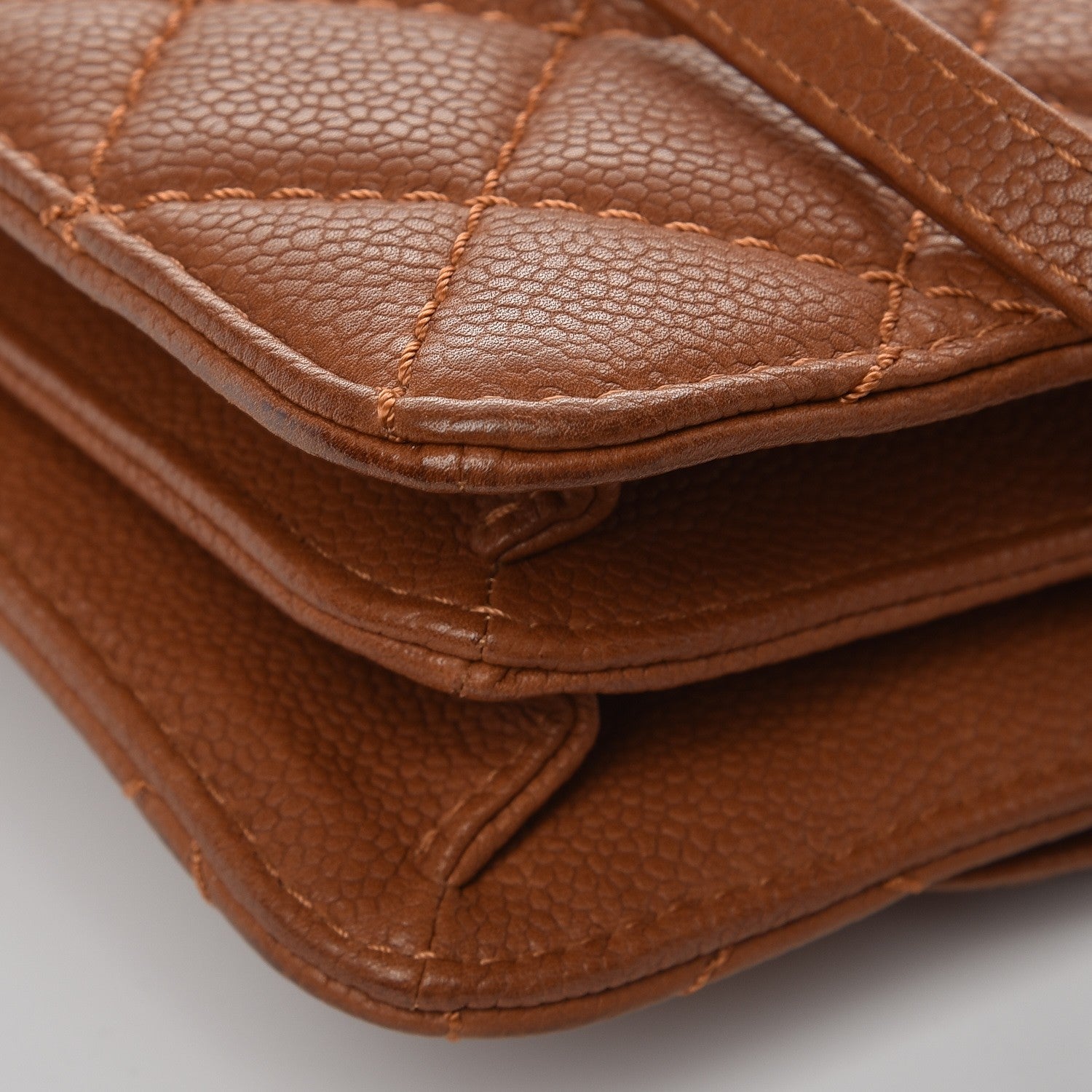 Chanel Caviar Quilted Flap With Chain Flap Light Brown 10 of 11