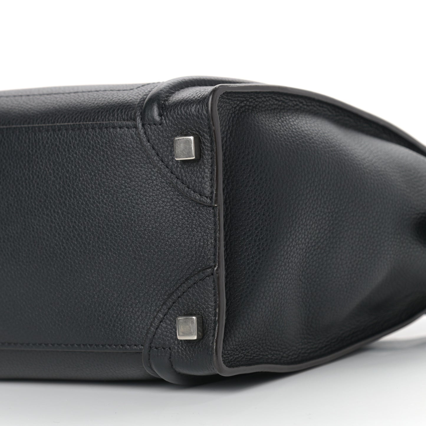 Drummed Calfskin Micro Luggage Black