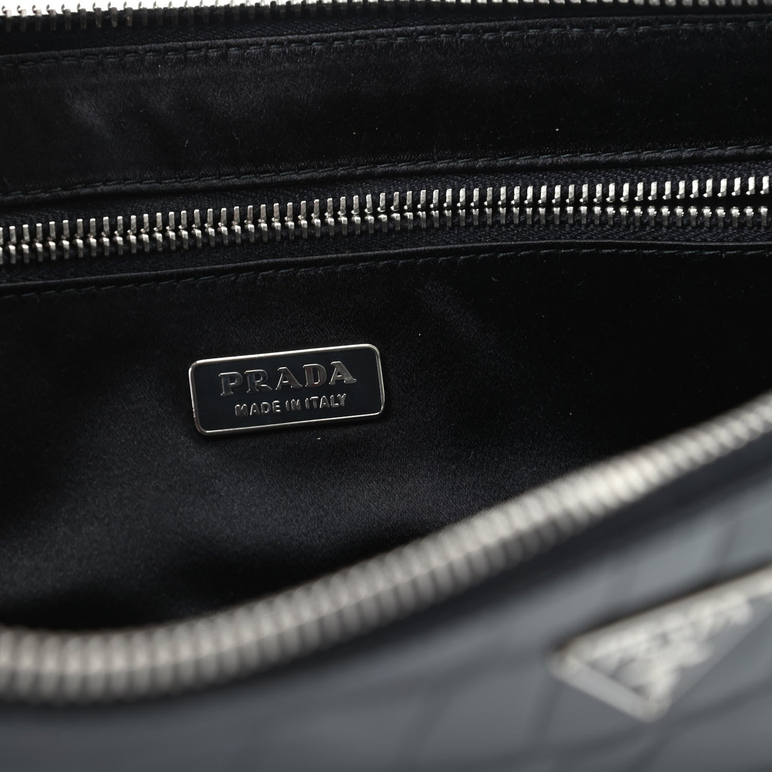 Prada Calfskin Crocodile Embossed Long Clutch Black 6 of 7