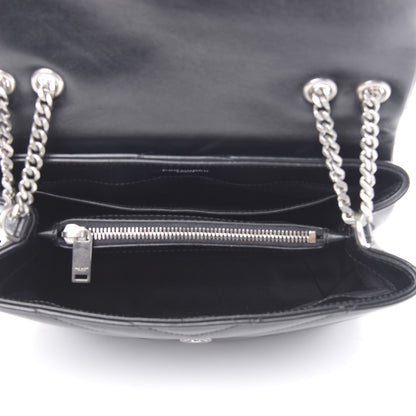 Saint Laurent Calfskin Y Quilted Monogram Small Loulou Chain Satchel Black 6 of 14