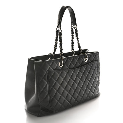 Chanel Caviar Quilted XL Grand Shopping Tote GST Black 3 of 13