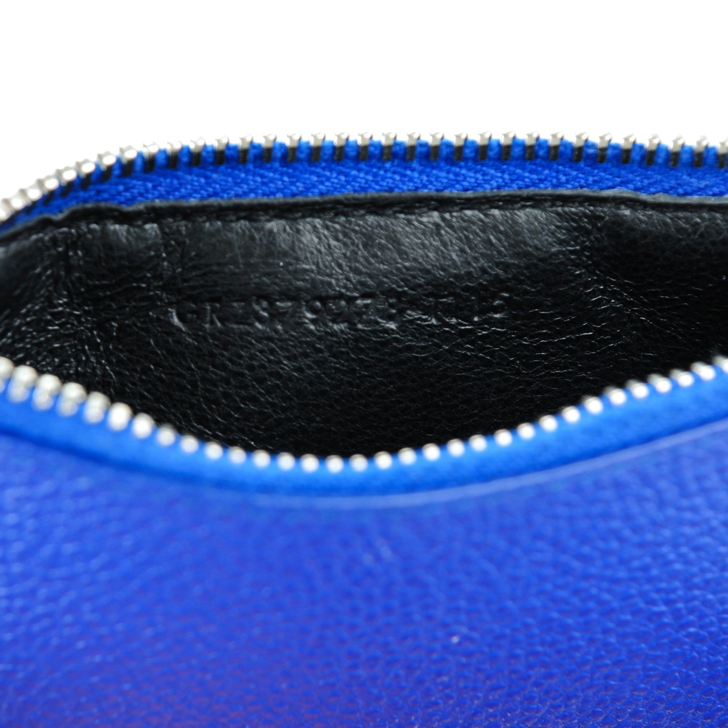 Saint Laurent Grained Calfskin 5 Fragments Zip Pouch Card Holder Ultramarine 7 of 7