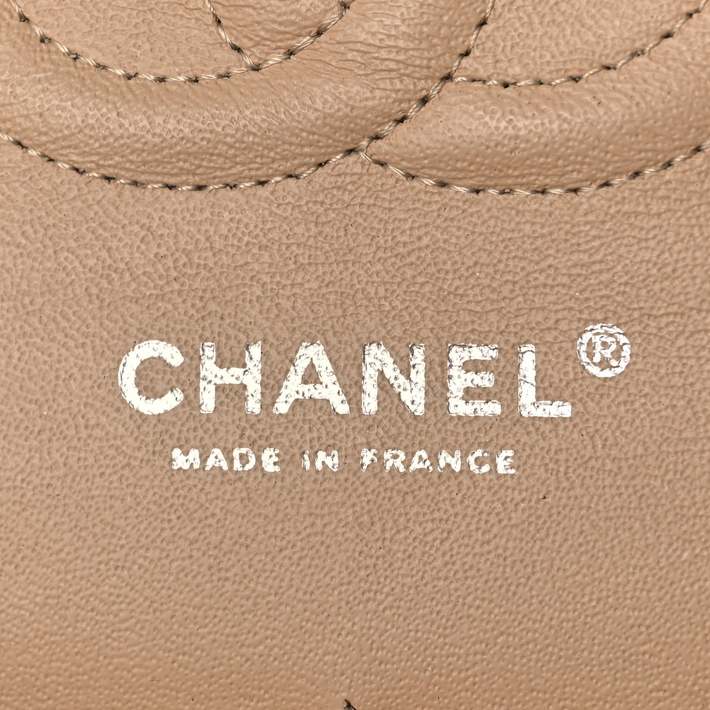 Caviar Quilted Medium Double Flap Beige Clair