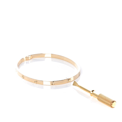 Cartier 18K Yellow Gold Small LOVE Bracelet 17 5 of 6