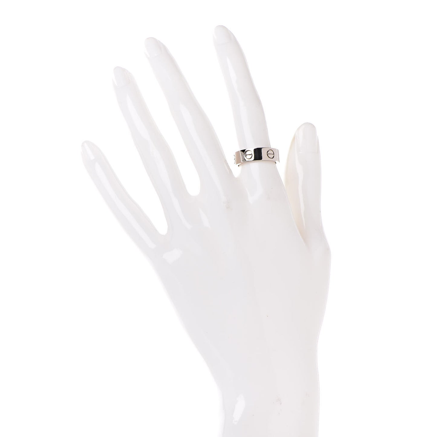 18K White Gold 5.5mm LOVE Ring 51 5.75