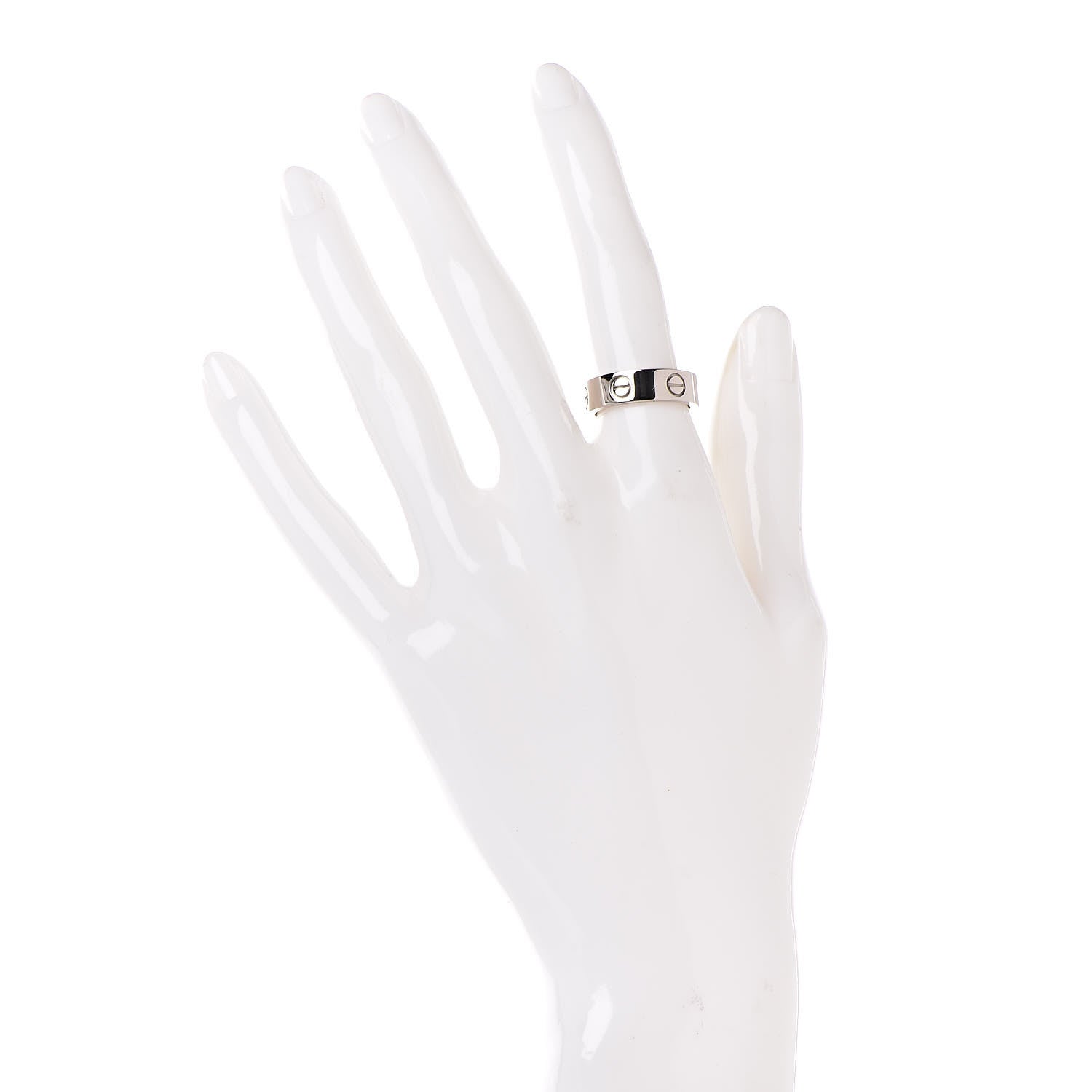 Cartier 18K White Gold 5.5mm LOVE Ring 51 5.75 2 of 4