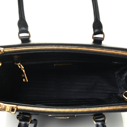 Prada Saffiano Small Galleria Double Zip Tote Black 4 of 4