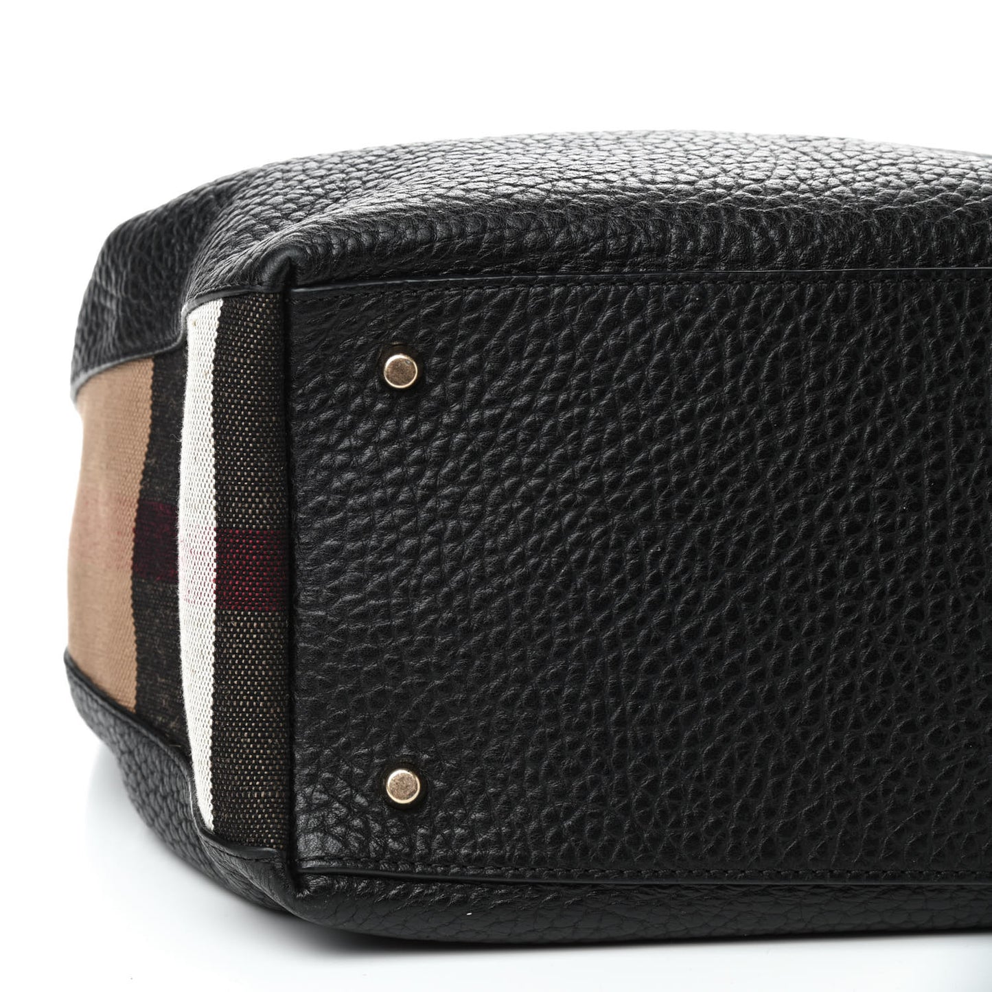 Grainy Calfskin House Check Medium Maidstone Black