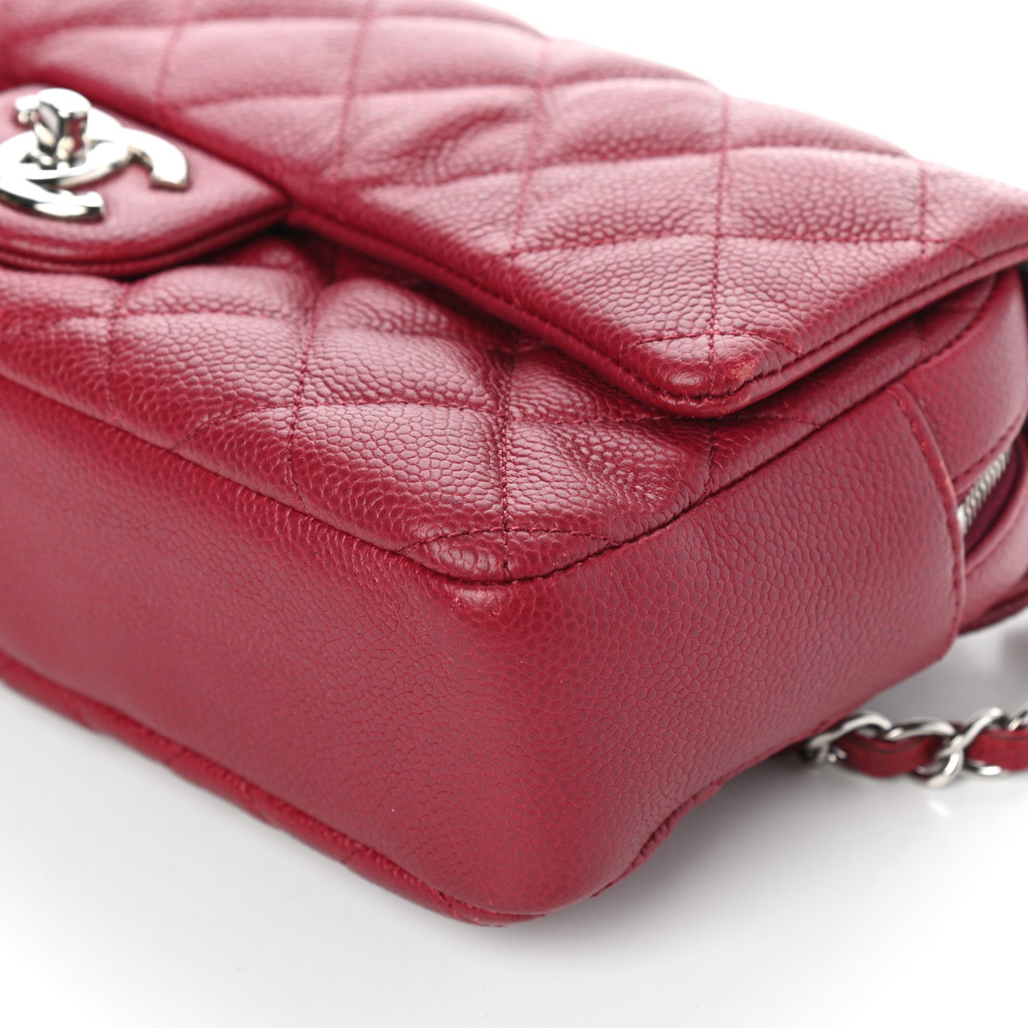 Chanel Caviar Quilted Medium Easy Flap Red 10 of 10