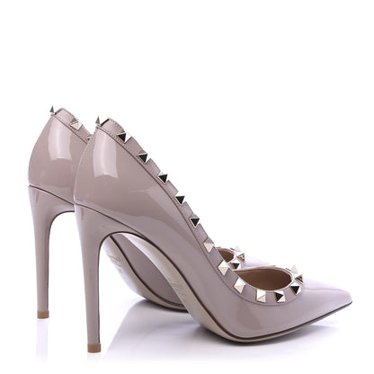 Valentino Garavani Patent Rockstud 100mm Pumps 37 Poudre 4 of 9