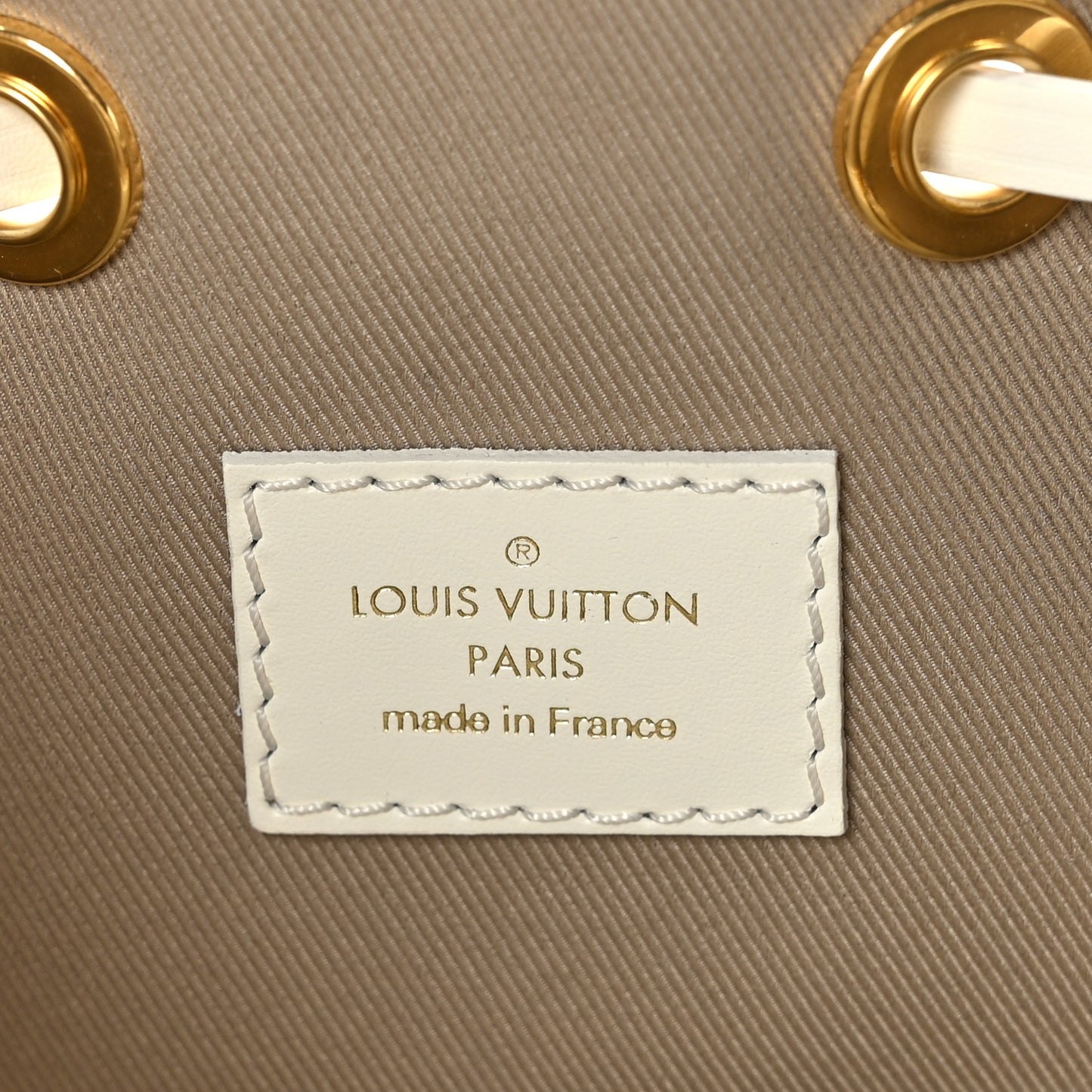 Cotton Monogram Embroidered Neonoe MM Beige White
