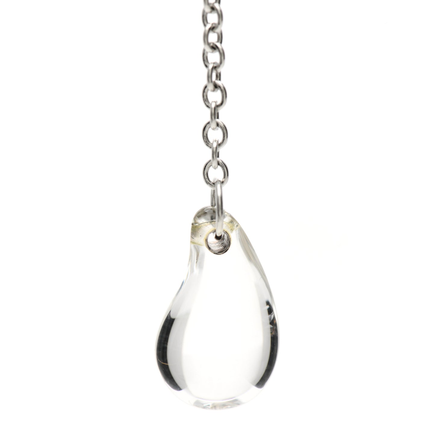 Sterling Silver Rock Crystal 16mm Elsa Peretti Teardrop Lariat Necklace