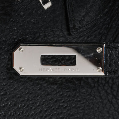 Hermes Taurillon Clemence Birkin 25 Black 8 of 8
