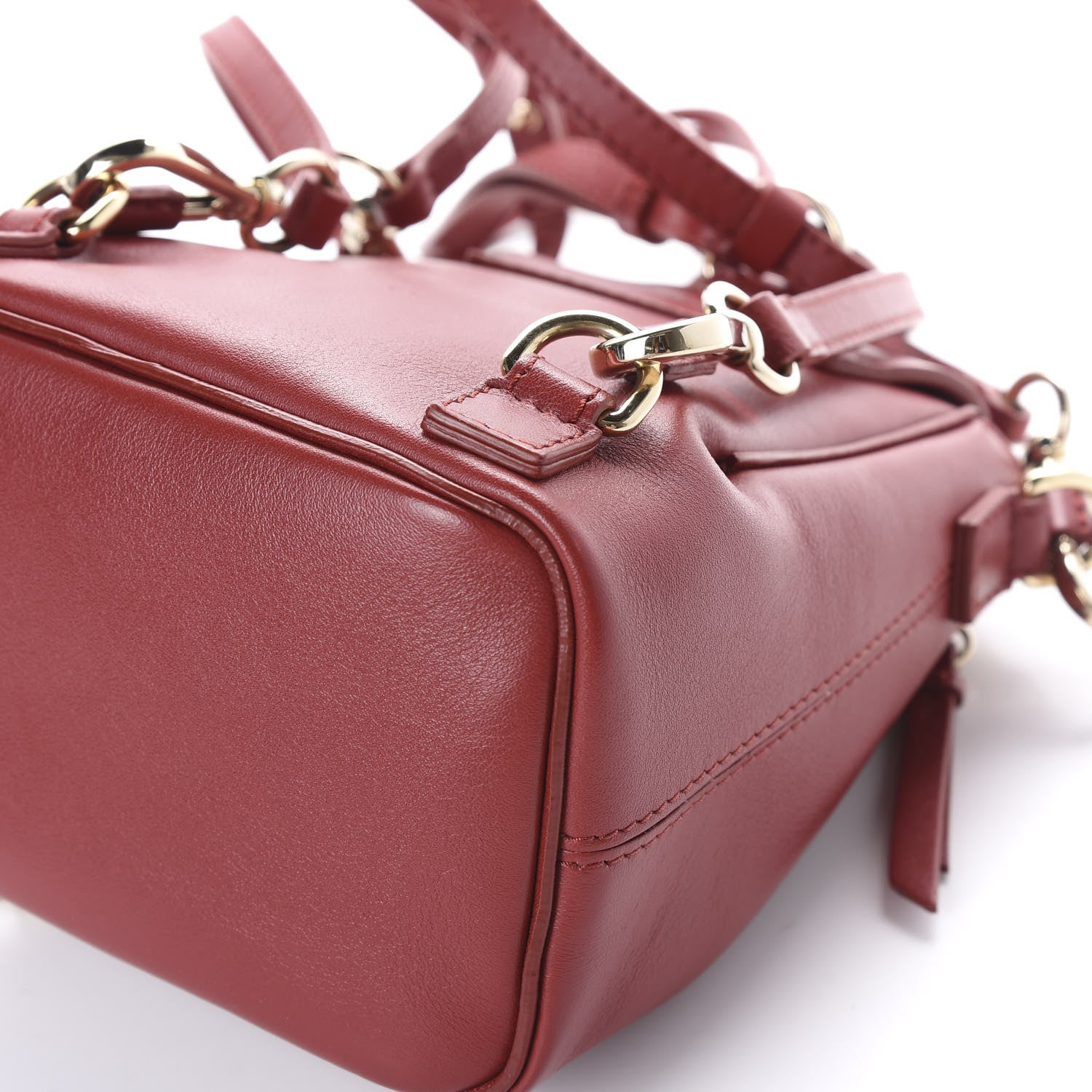 Chloe Calfskin Quilted Mini Faye Backpack Dahlia Red 10 of 12