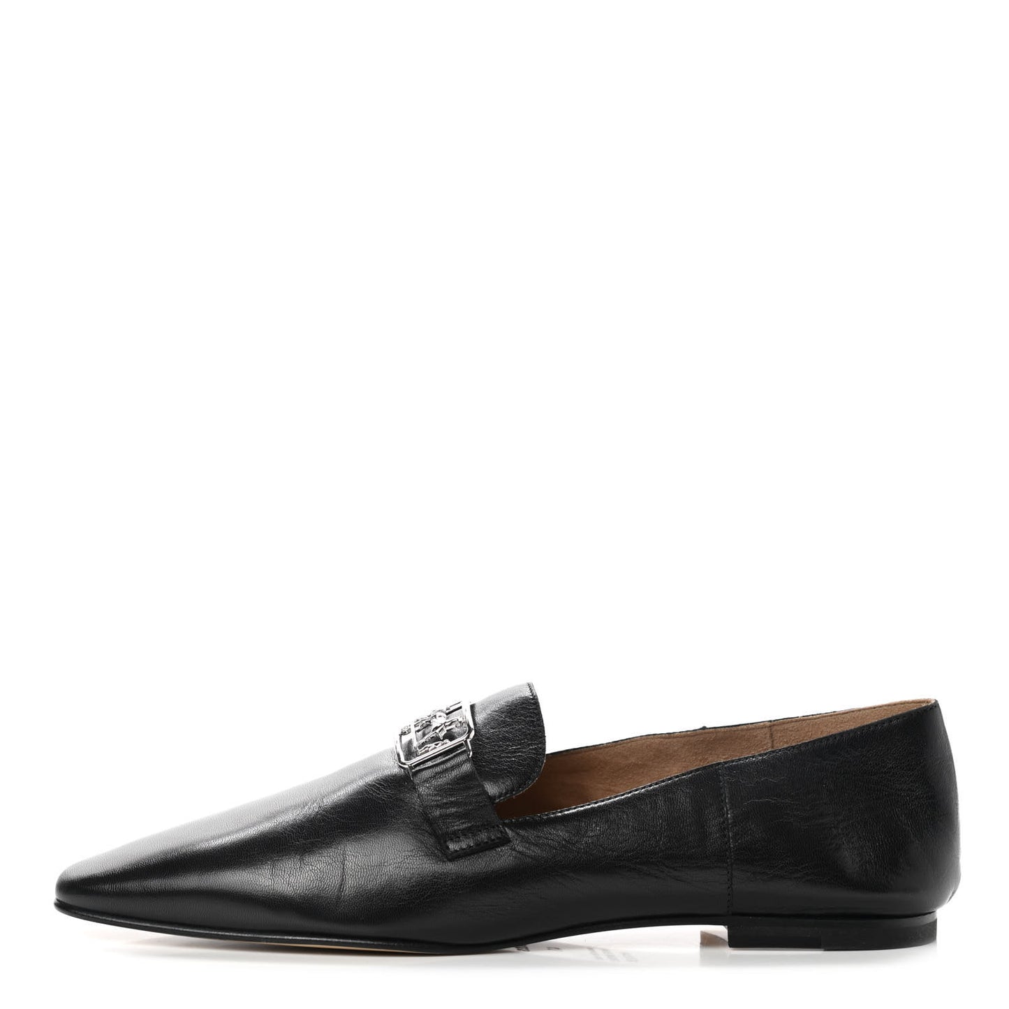 Supple Goatskin Womens Time Loafers 40 Black