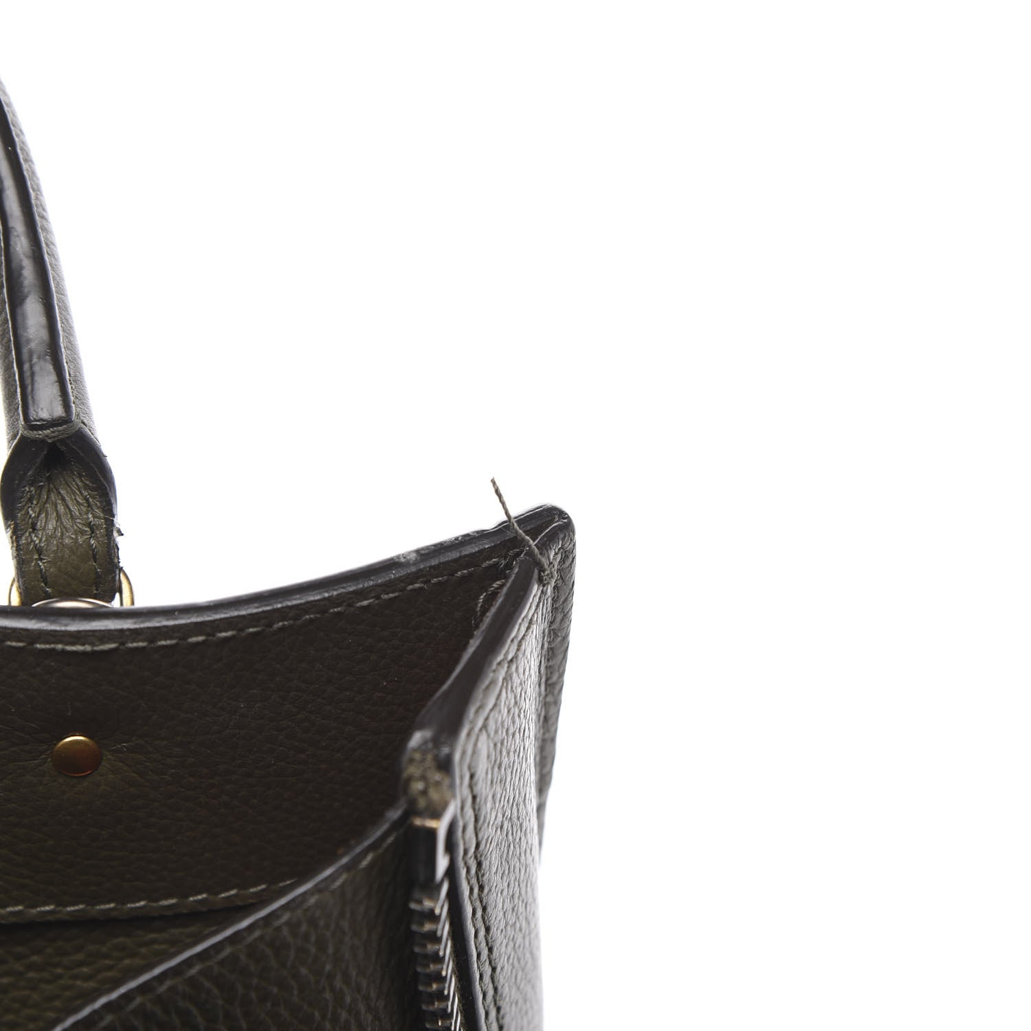 Balenciaga Grained Calfskin Papier Mini A4 Zip Around Tote Green 11 of 13