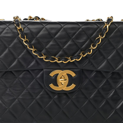 Chanel Lambskin Quilted XL Jumbo Single Flap Black 9 of 18