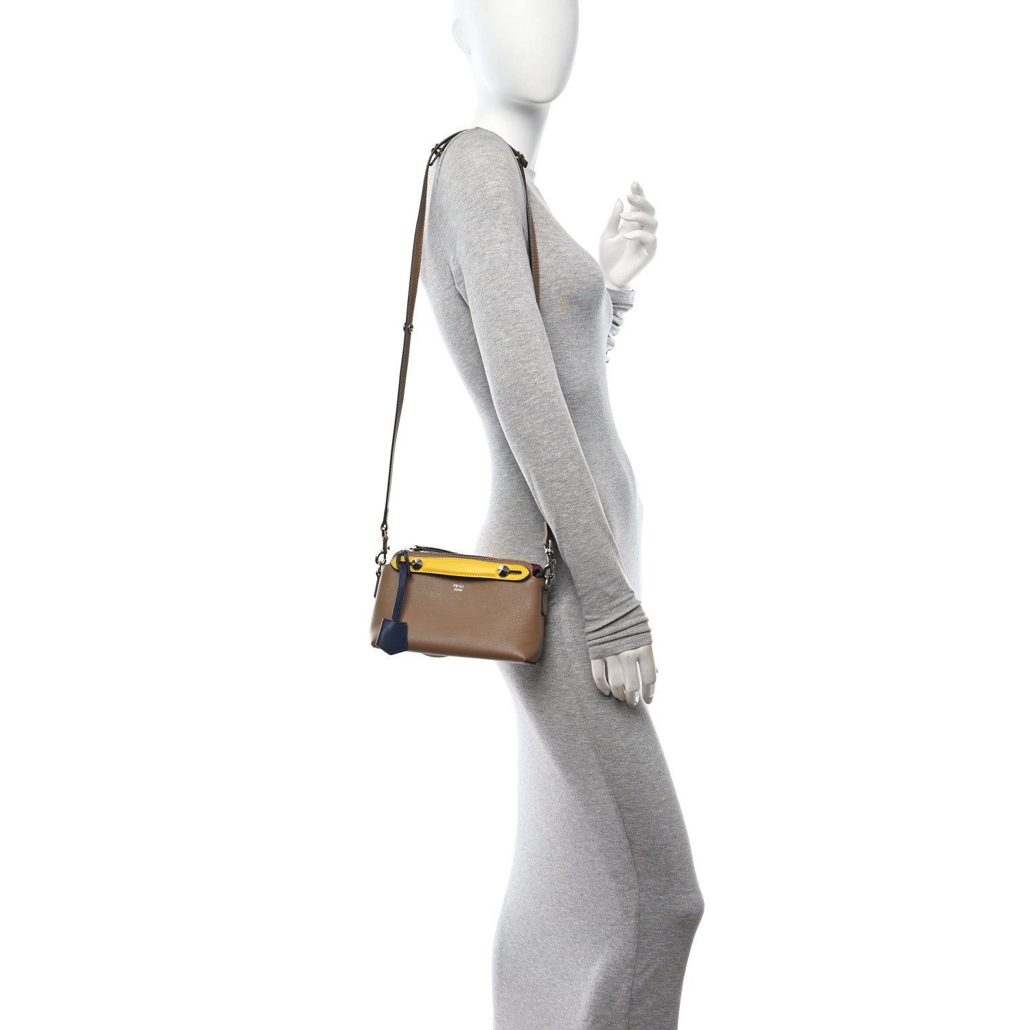 Fendi Vitello Dolce 4 Color Mini By The Way Boston Bag Sand Blueberry Multicolor 2 of 10