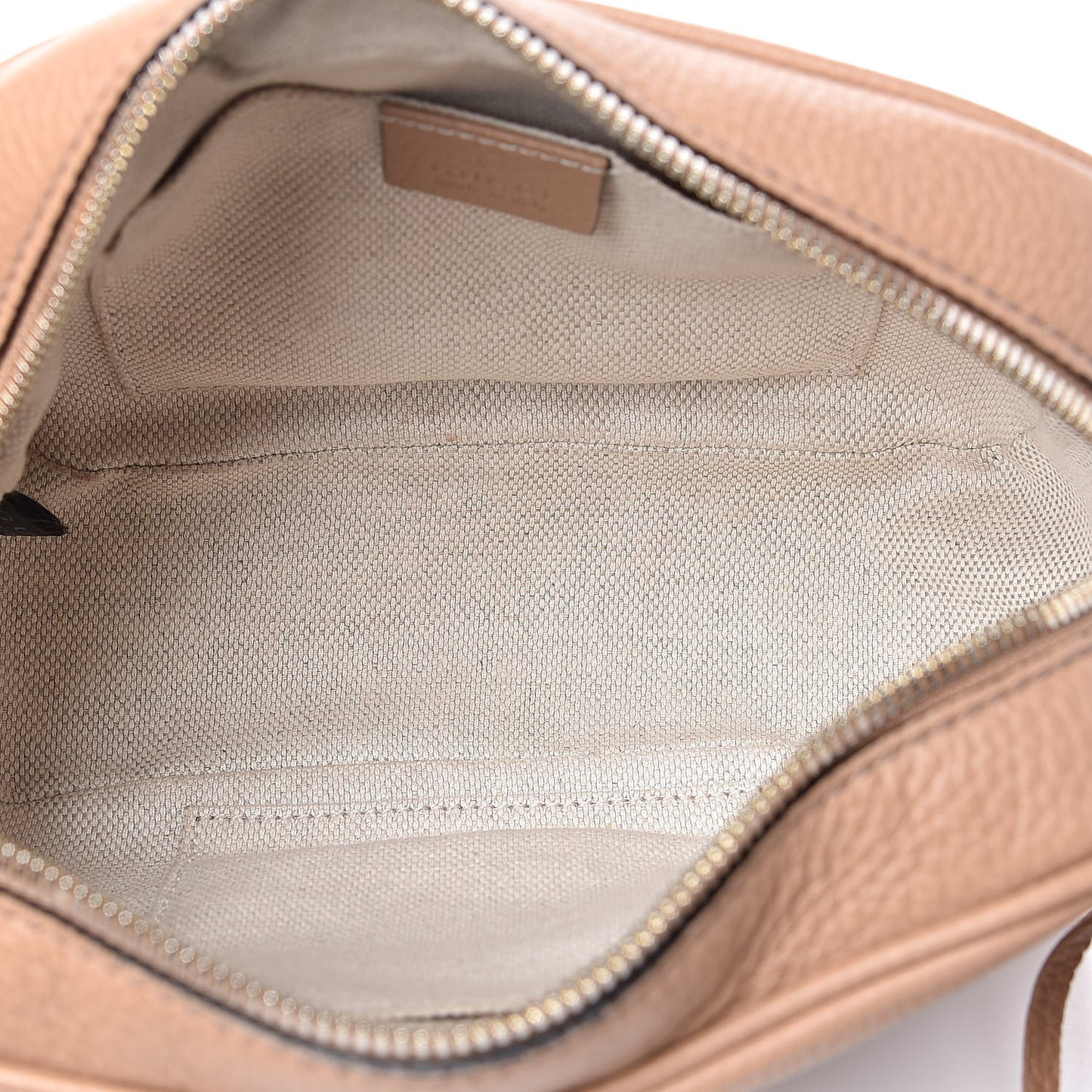 Pebbled Calfskin Small Soho Disco Bag Rose Beige