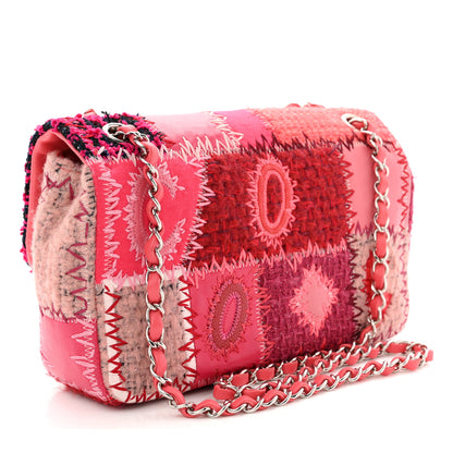 Chanel Tweed Patchwork Medium Single Flap Pink 3 of 11