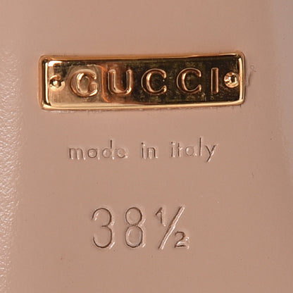 Gucci Silk Satin Crystal Embellished Bow Mules 38.5 Carta Zucchero 7 of 10