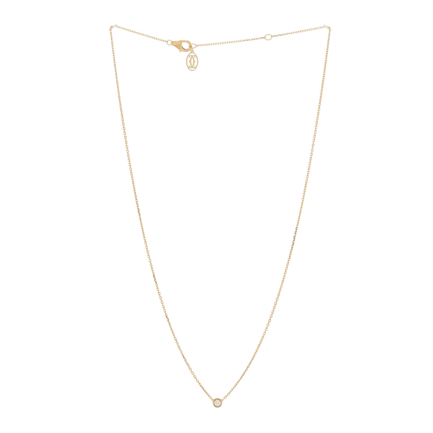 18K Yellow Gold Diamond XS D'Amour Pendant Necklace