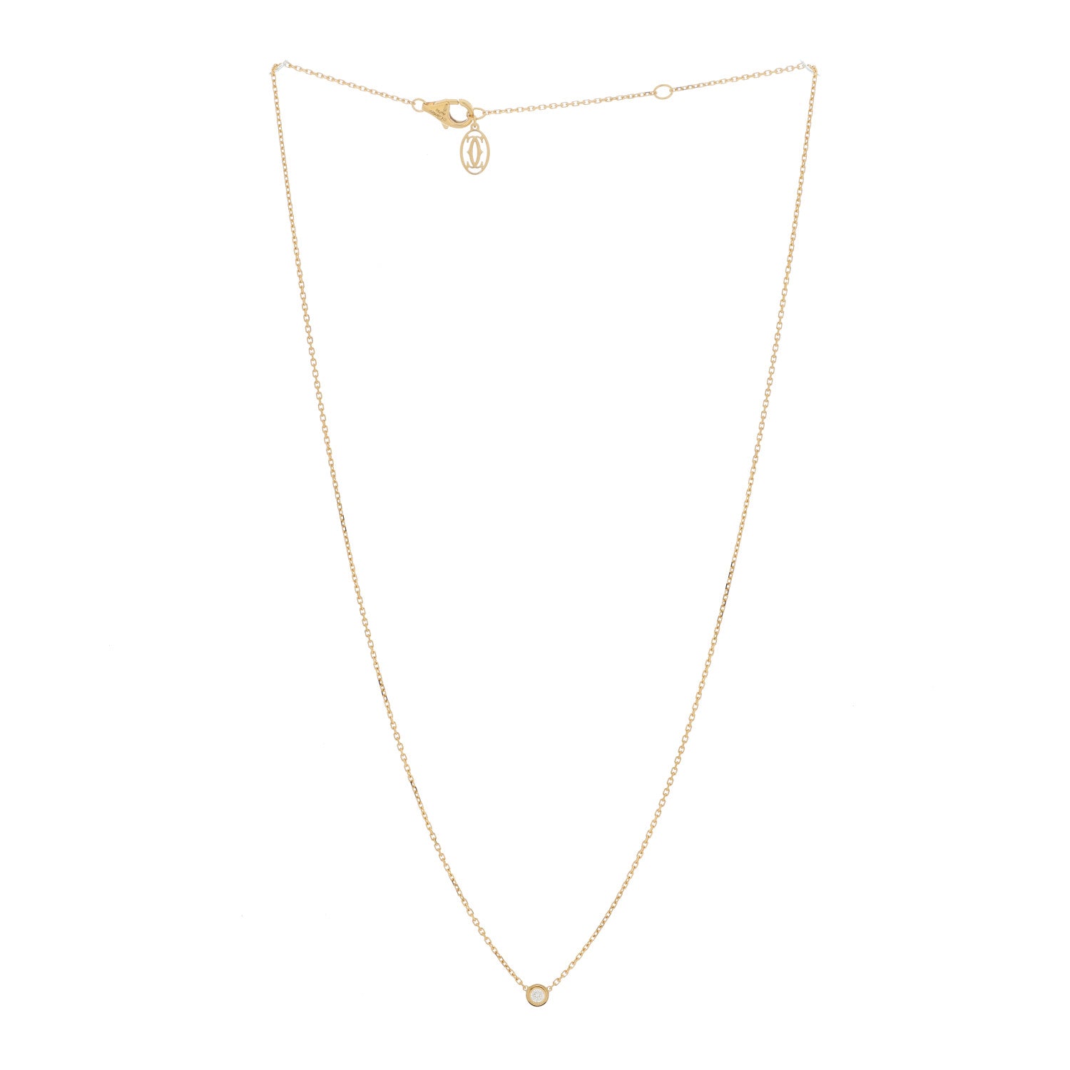 Cartier 18K Yellow Gold Diamond XS D'Amour Pendant Necklace 2 of 4