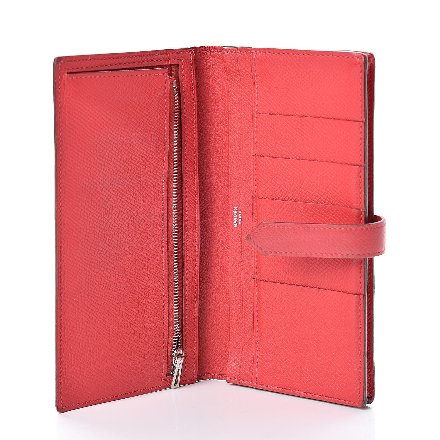 Hermes Epsom Bi-Color Bearn Wallet Rubis Rouge Pivoine 5 of 11