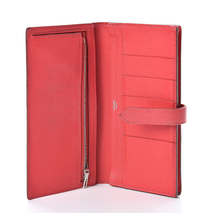 Hermes Epsom Bi-Color Bearn Wallet Rubis Rouge Pivoine 5 of 11