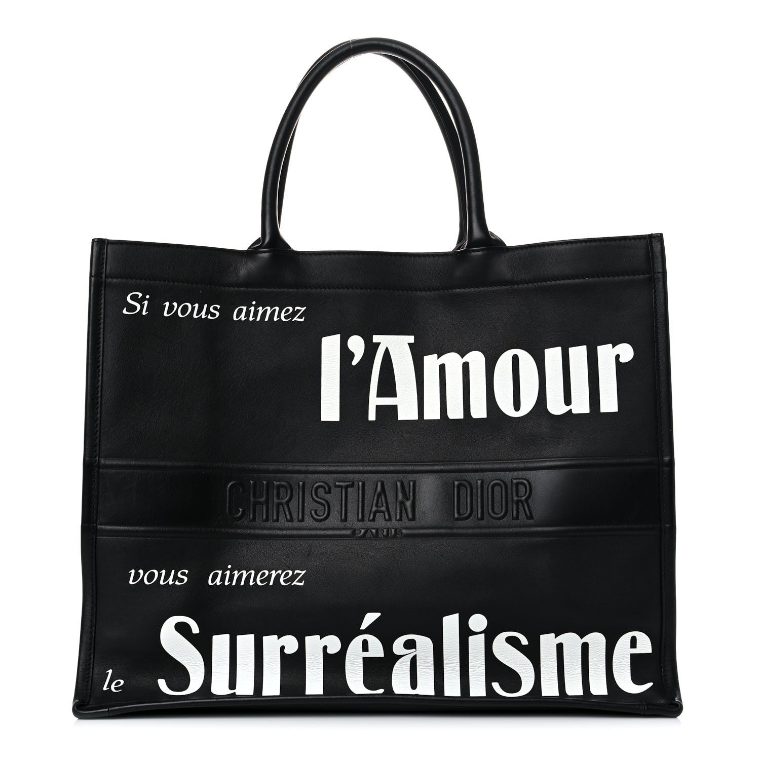 Christian Dior Calfskin Large Surrealism Book Tote Black 1 of 20