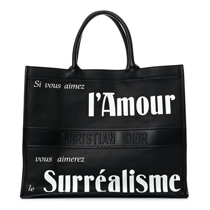 Christian Dior Calfskin Large Surrealism Book Tote Black 1 of 20