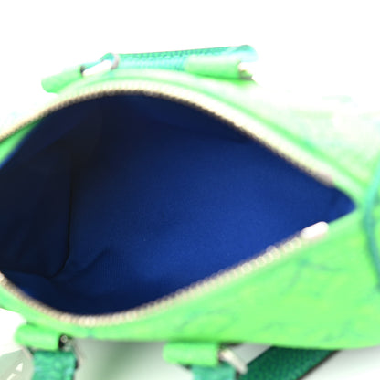 Louis Vuitton Taurillon Illusion Keepall XS Bleu Vert 5 of 10