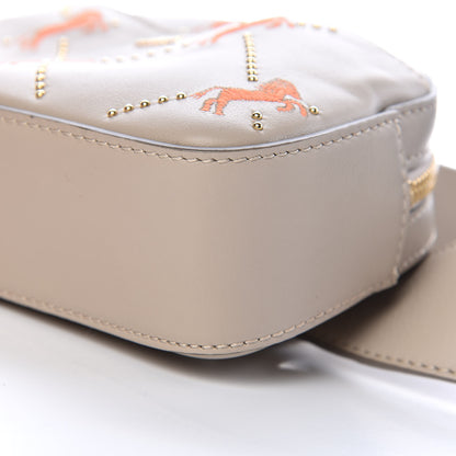Chloe Smooth Calfskin Little Horses Embroidered Signature Belt Bag Pastel Grey 6 of 9