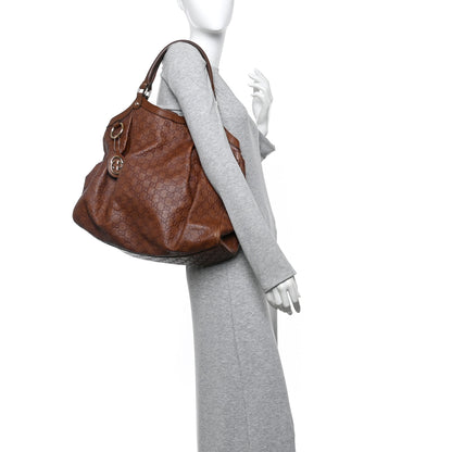 Gucci Guccissima Signature Large Sukey Tote Brown 2 of 10