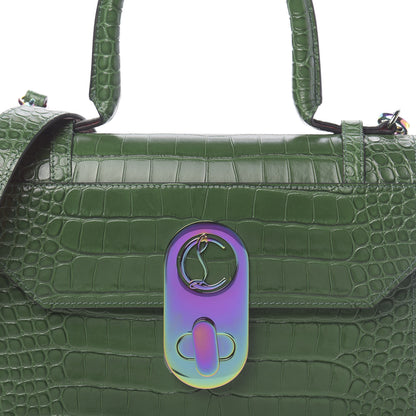 Christian Louboutin Alligator Embossed Calfskin Elisa Top Handle Bag Canpoee Rainbow 11 of 13