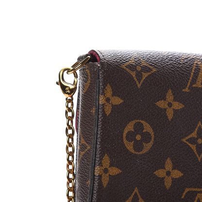 Louis Vuitton Monogram Pochette Felicie Chain Wallet Fuchsia 11 of 15
