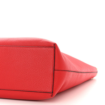 Valentino Garavani Grained Calfskin Rockstud Shoulder Tote Rouge Pur 9 of 15