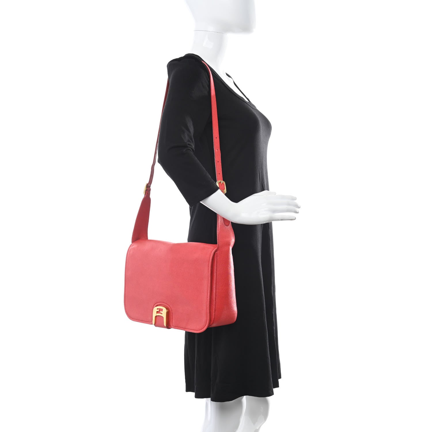 Fendi Vitello Elite Chameleon Messenger Fragola 2 of 14