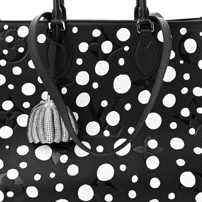 Louis Vuitton Monogram Kusama Dots Onthego MM Black White 8 of 10
